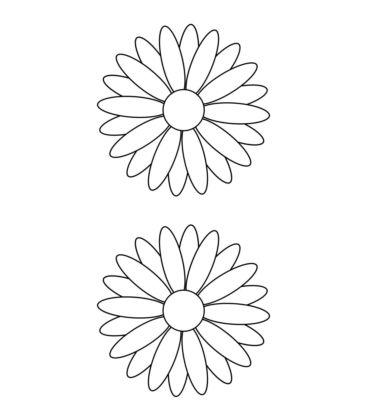 Выкройка ромашки из фоамирана