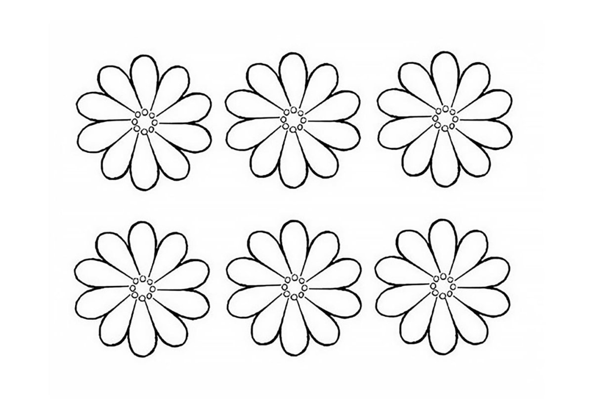 Ромашка шаблон для вырезания