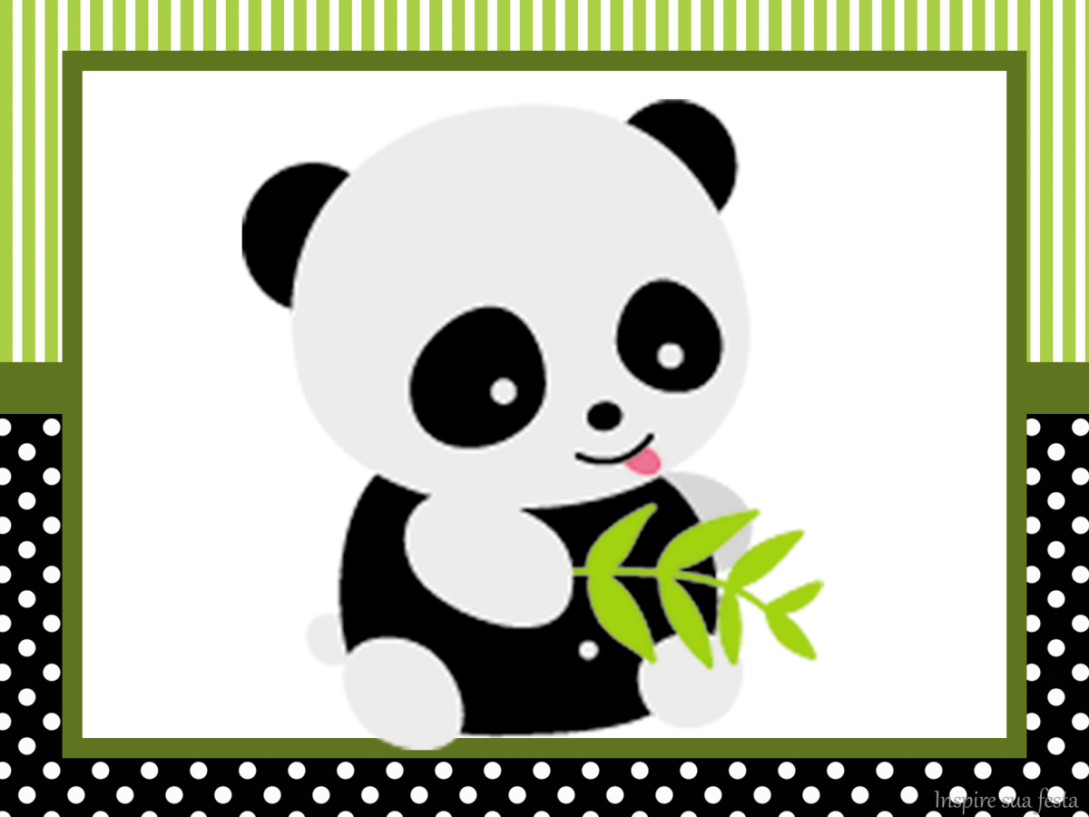 Панда трафарет