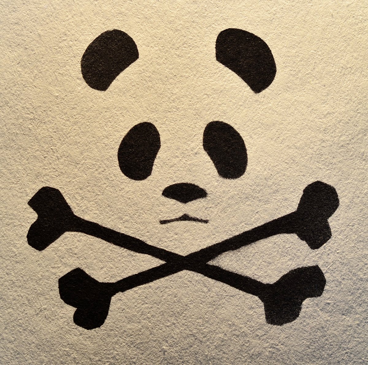 Трафарет панды на стену