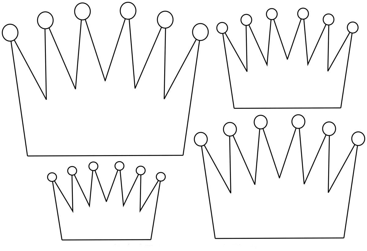 Корона шаблон для вырезания