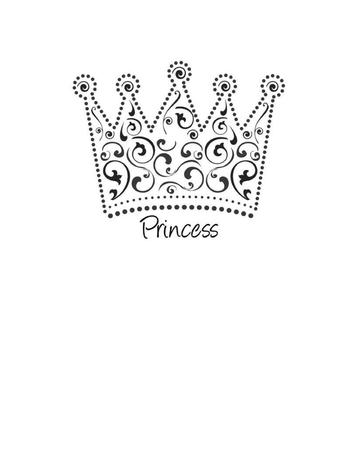 Корона принцессы трафарет