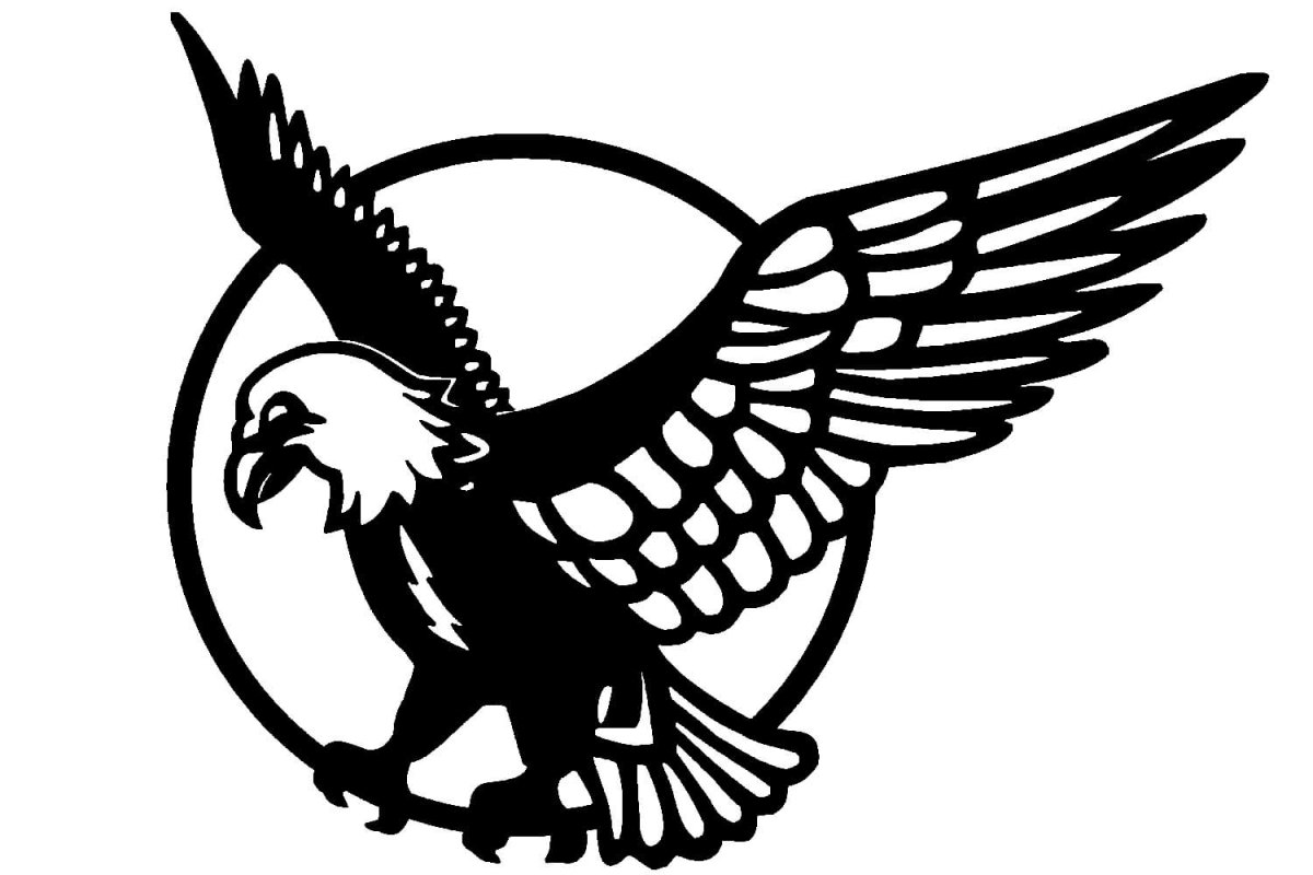 Орел трафарет