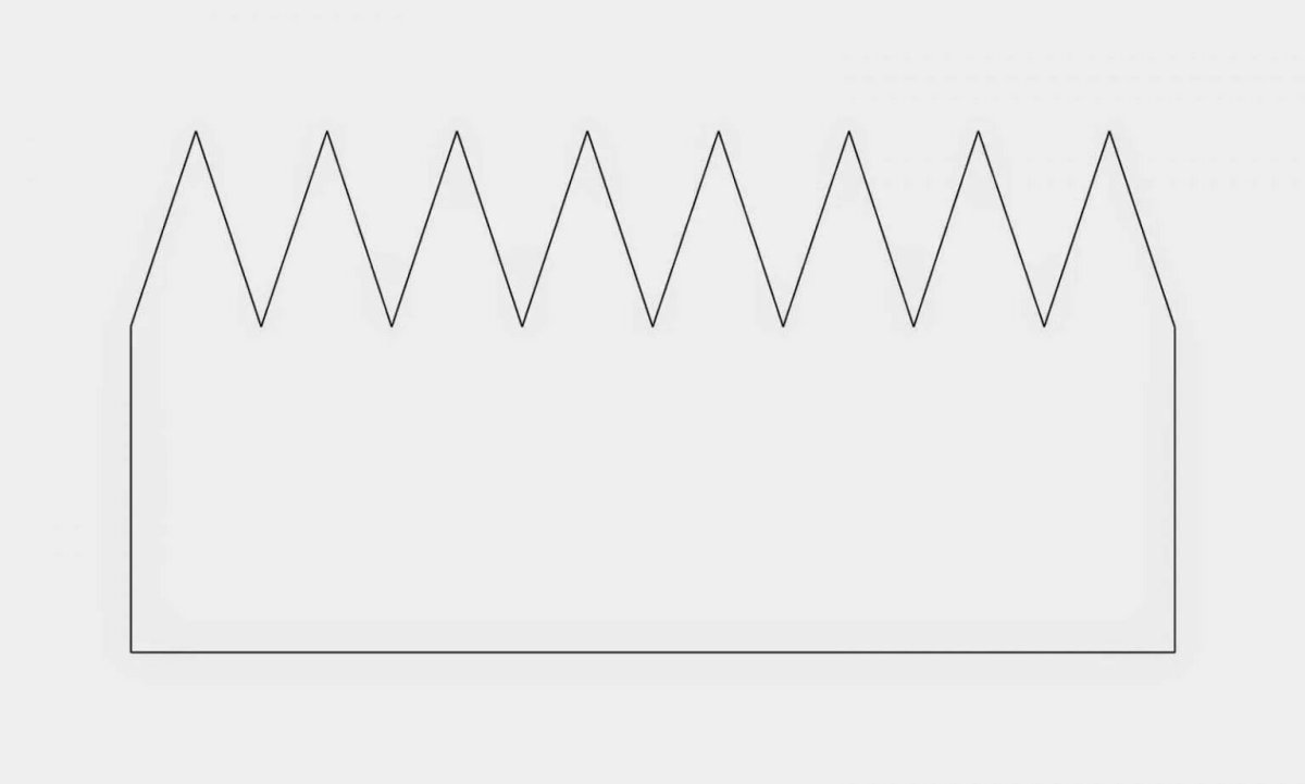 Корона трафарет для вырезания