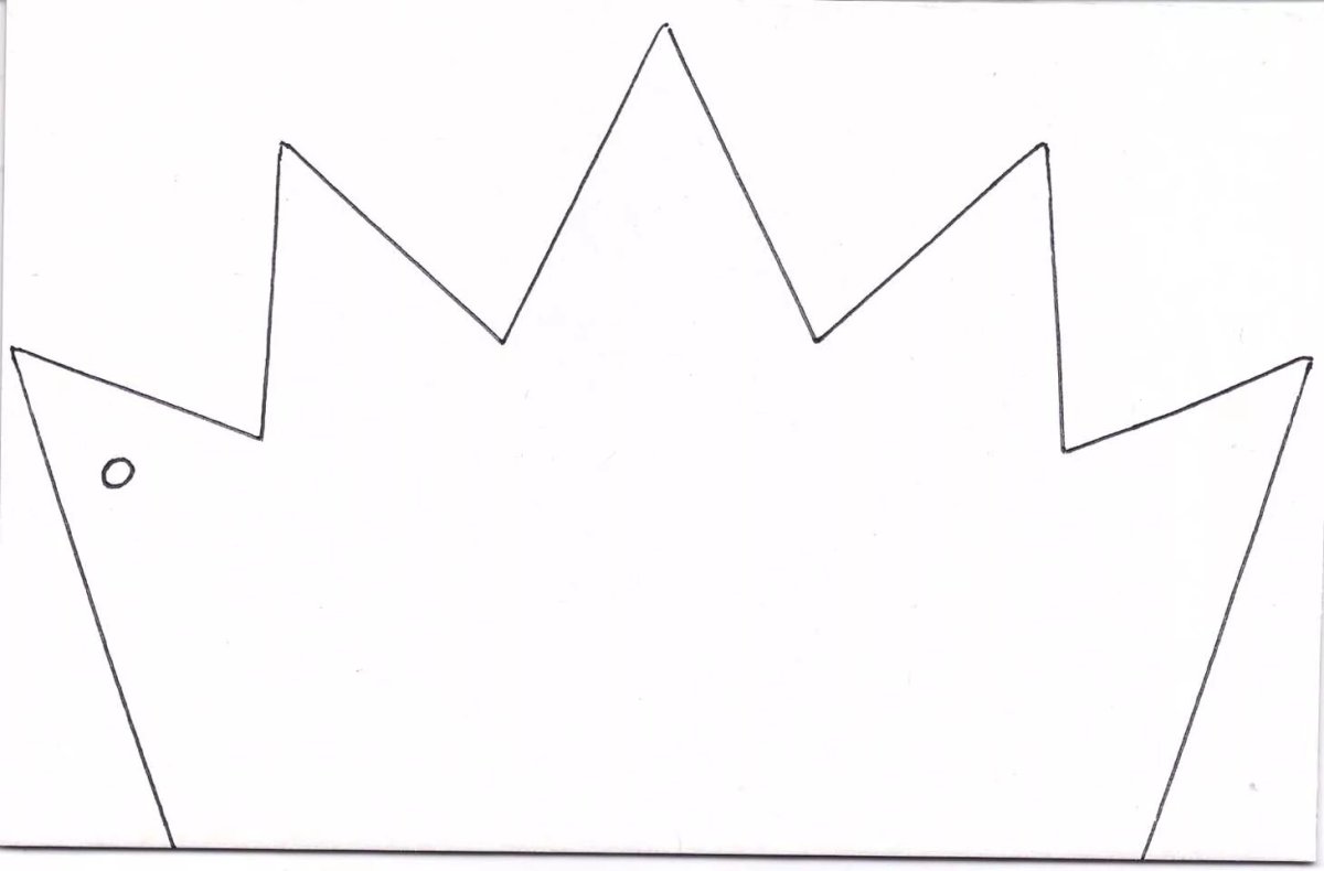 Корона трафарет для вырезания