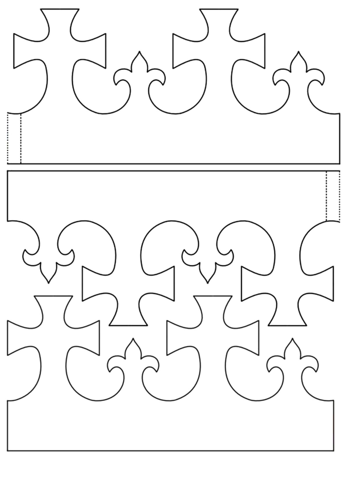 Корона трафарет для вырезания
