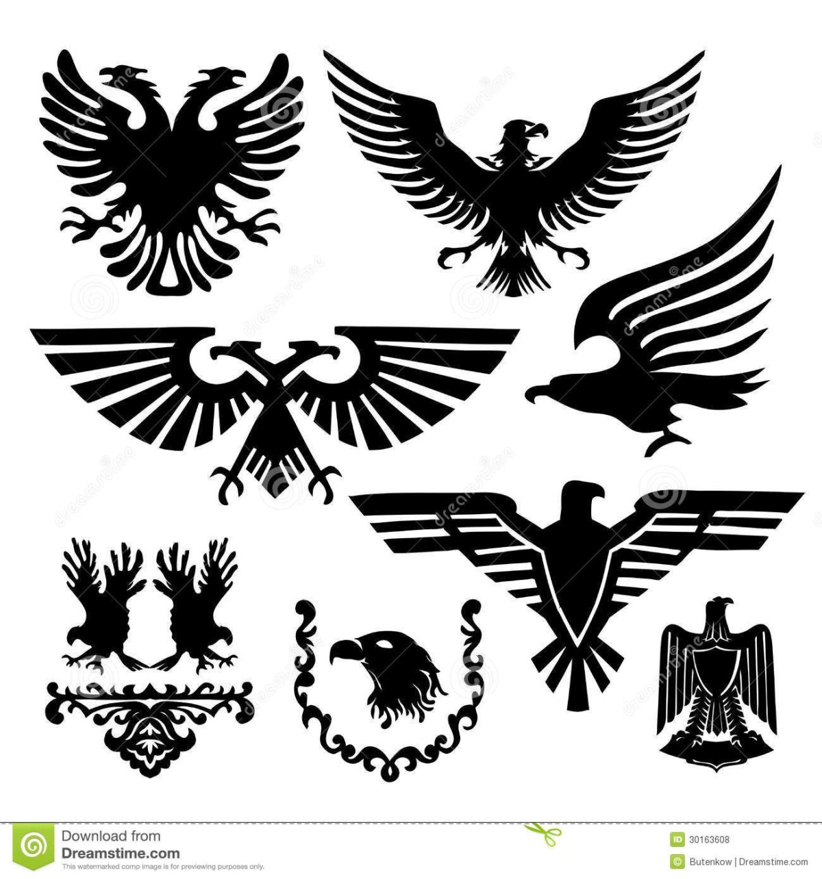 Орёл силуэт геральдика