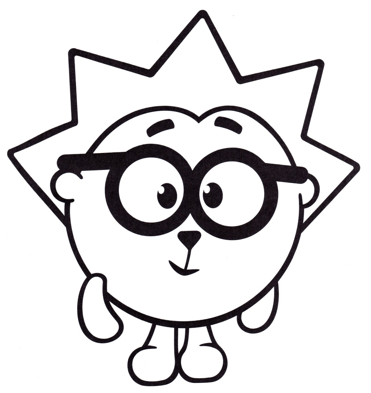 Корошик Малышарики раскраска