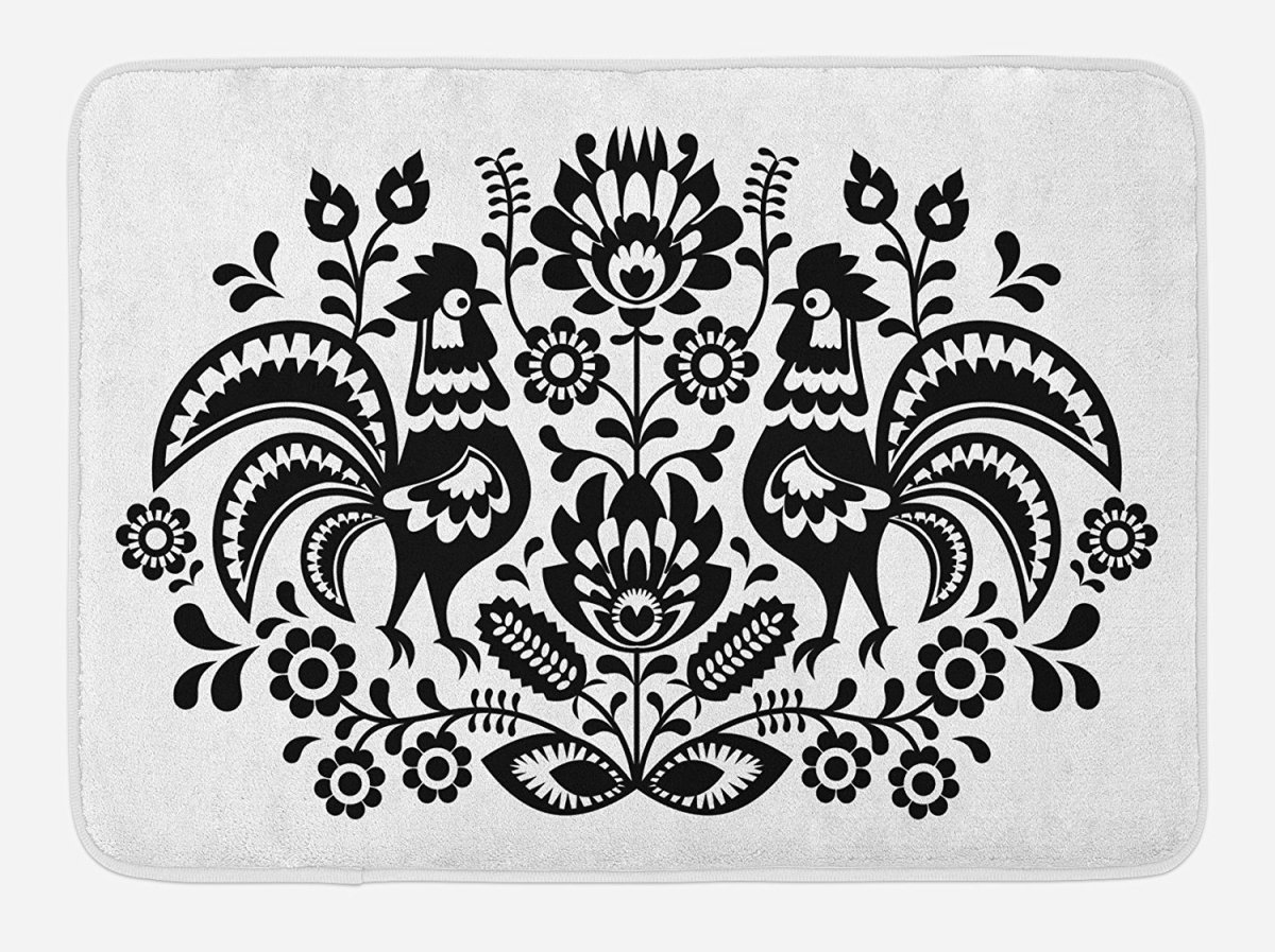 Трафарет цветок в народном стиле