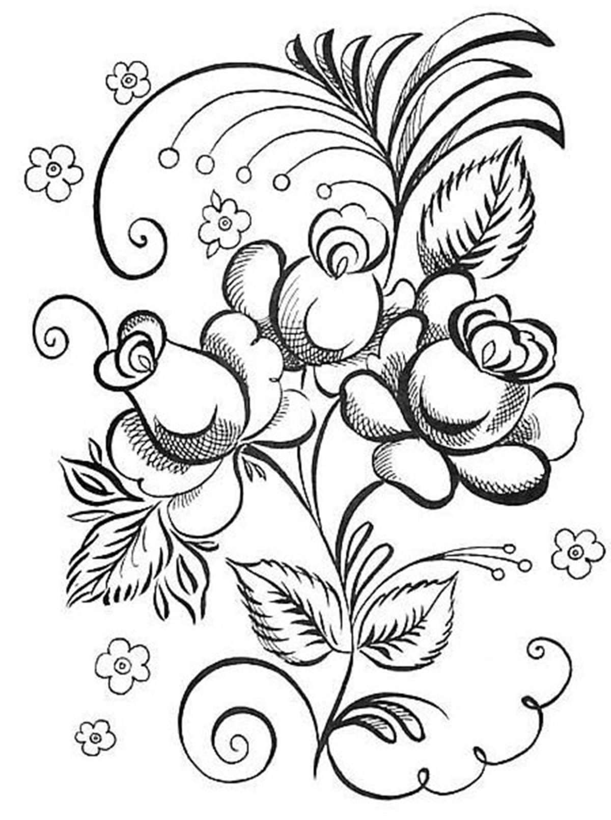 Петриковская роспись трафареты