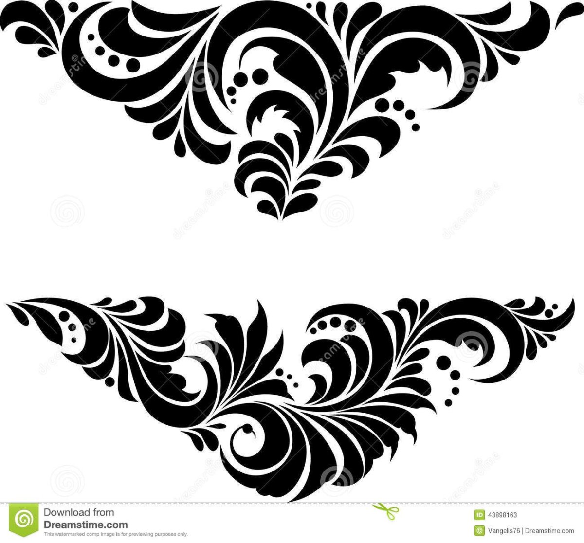 Раскраска "Хохломская роспись"