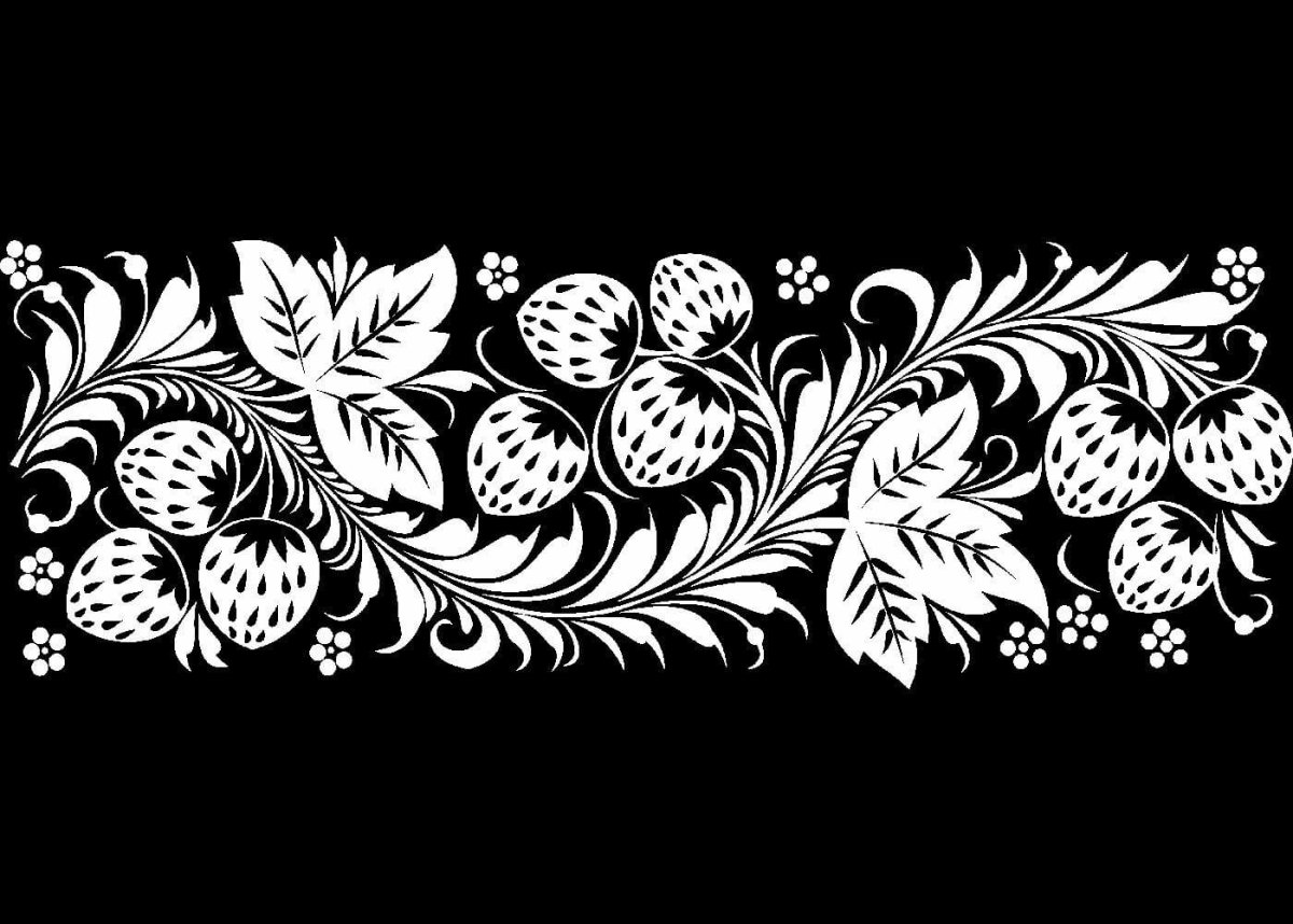 Хохлома роспись трафареты