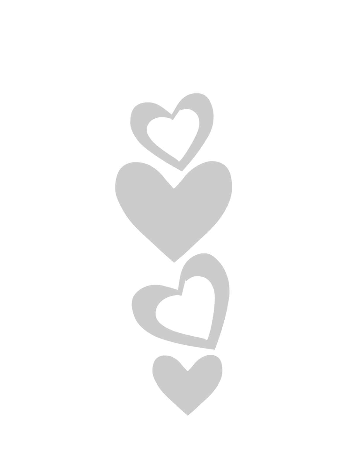 Сердце шаблон для вырезания