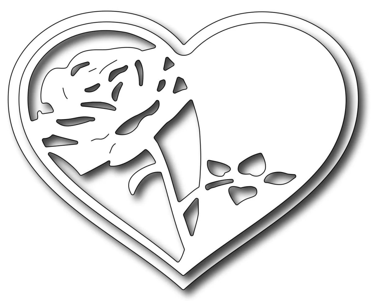 Сердце трафарет