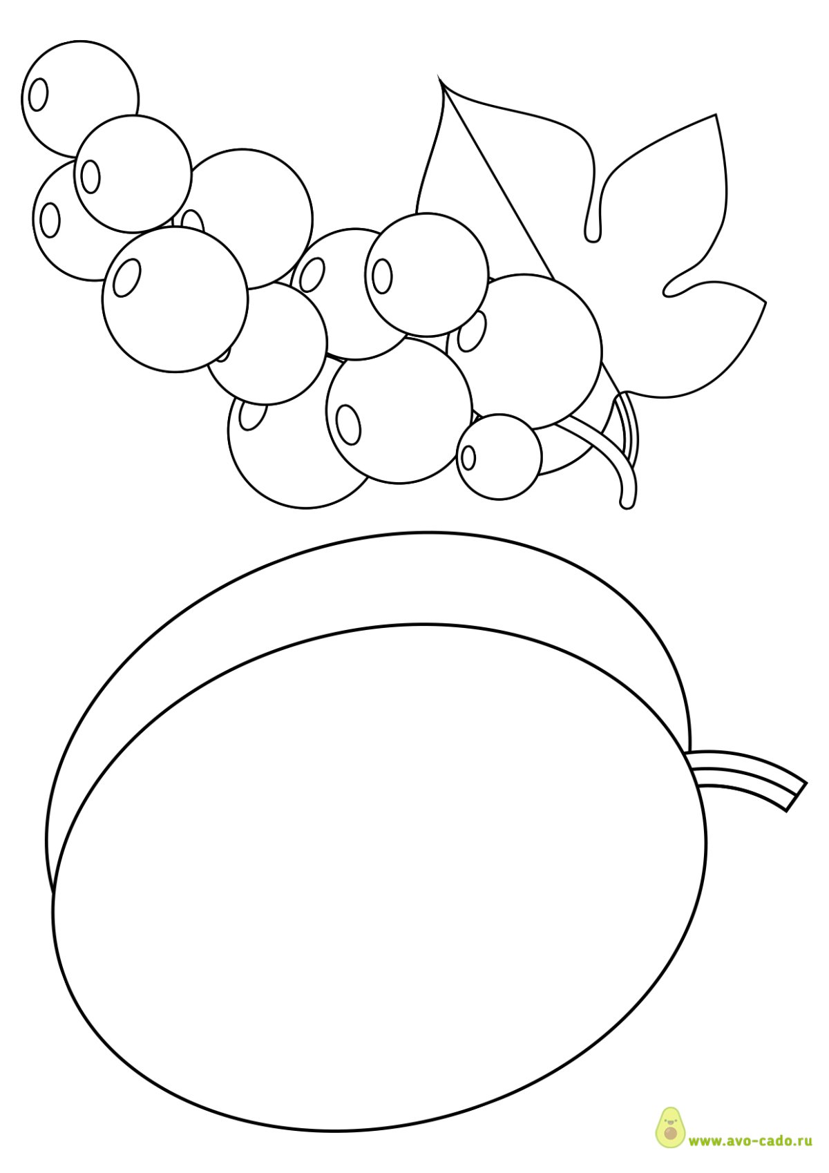 Трафарет фрукты для детей для занятий