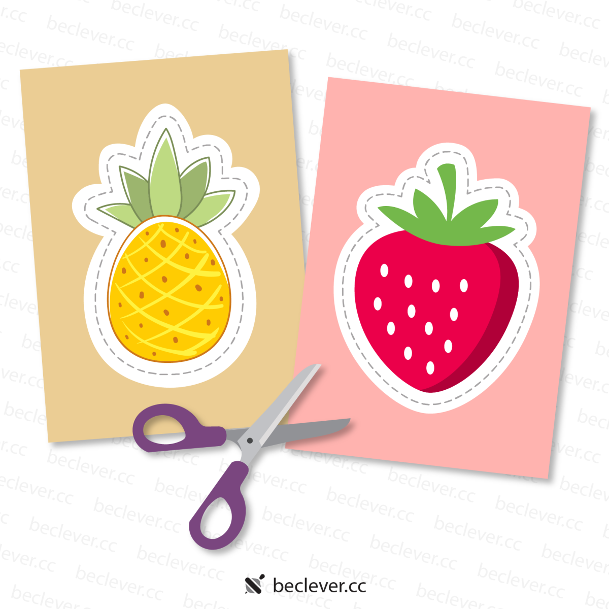 Фрукты для раскрашивания