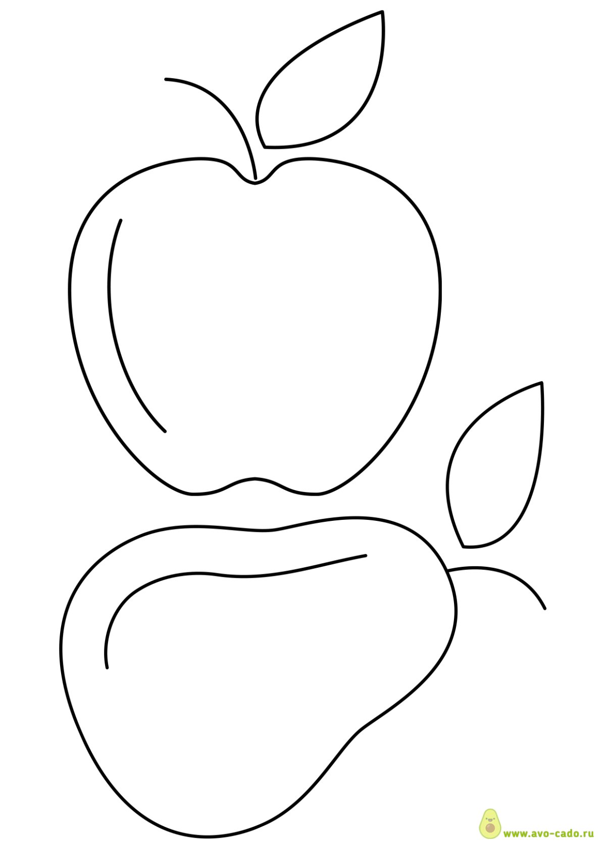 Трафареты ягод и фруктов