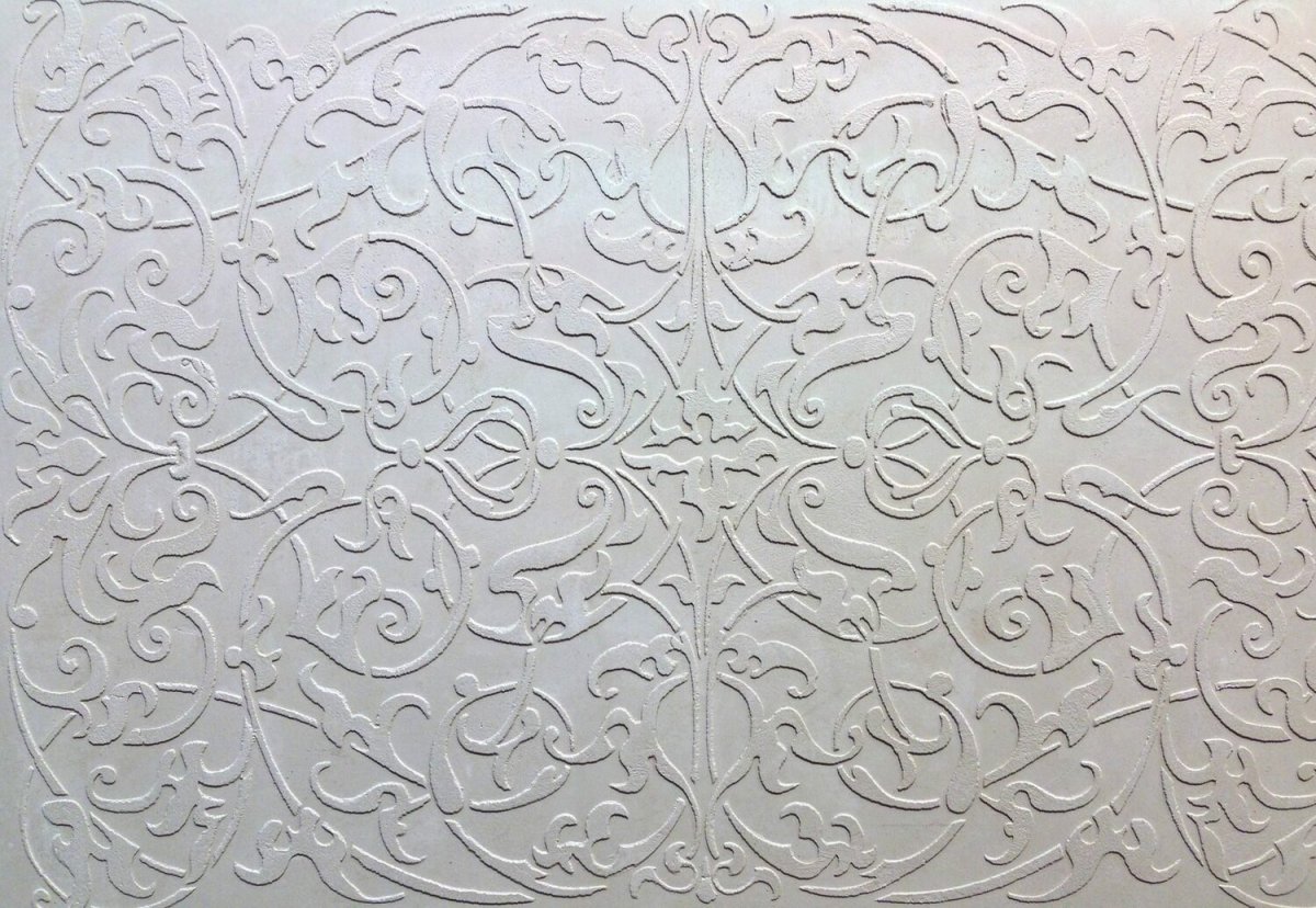 Трафаретная декоративная штукатурка