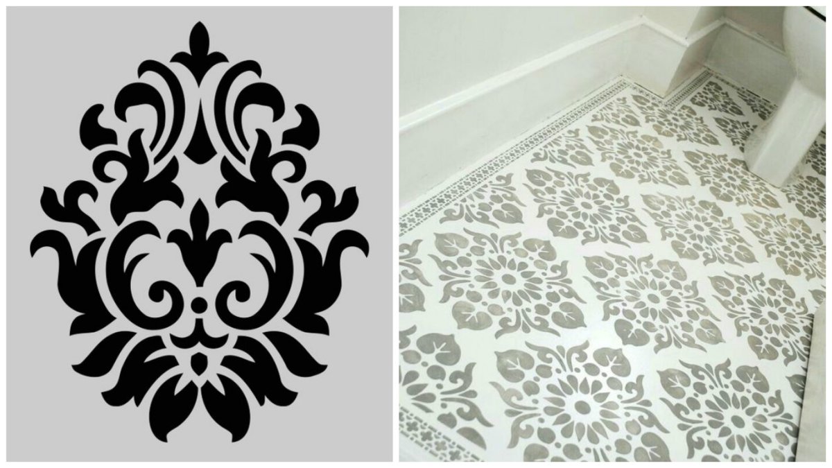 Трафареты Дамаск для стен