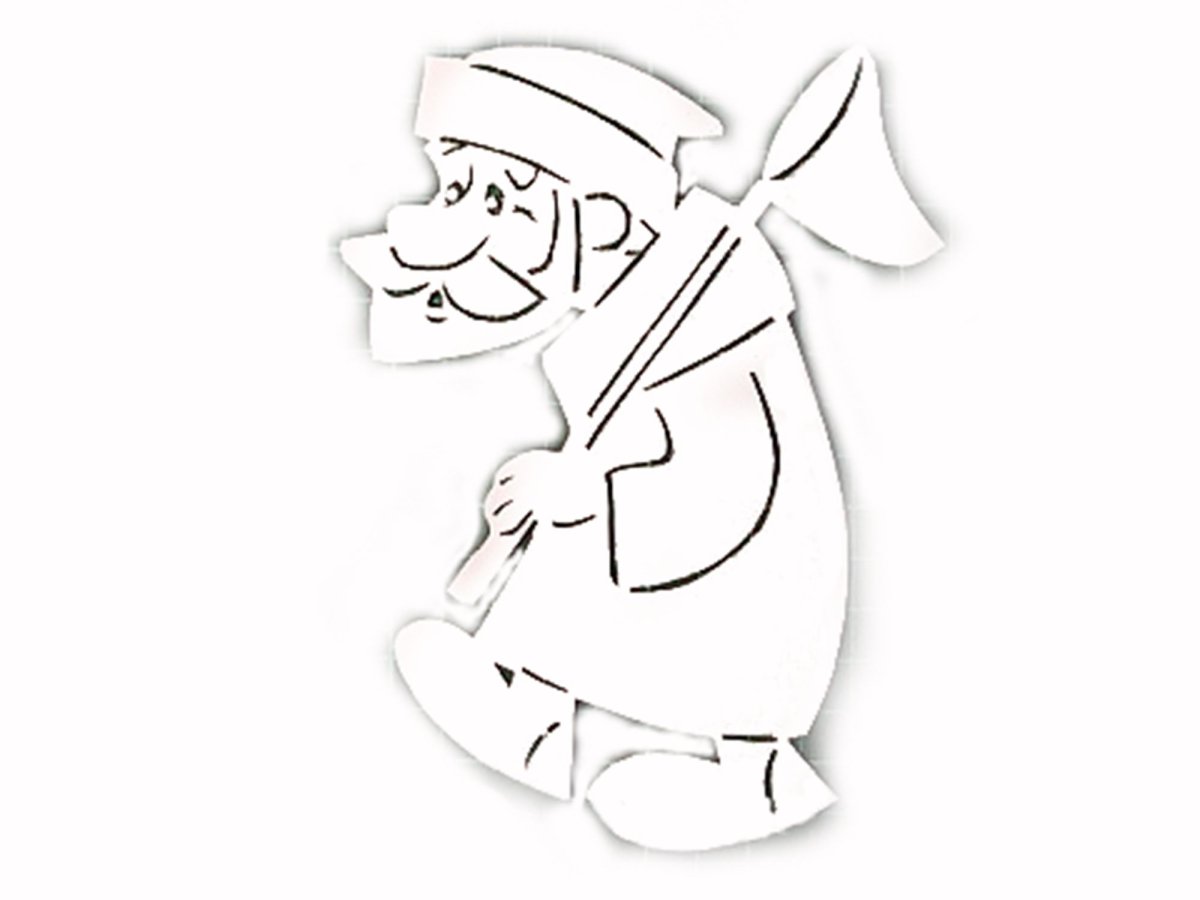 Вырезки на окна дед Мороз