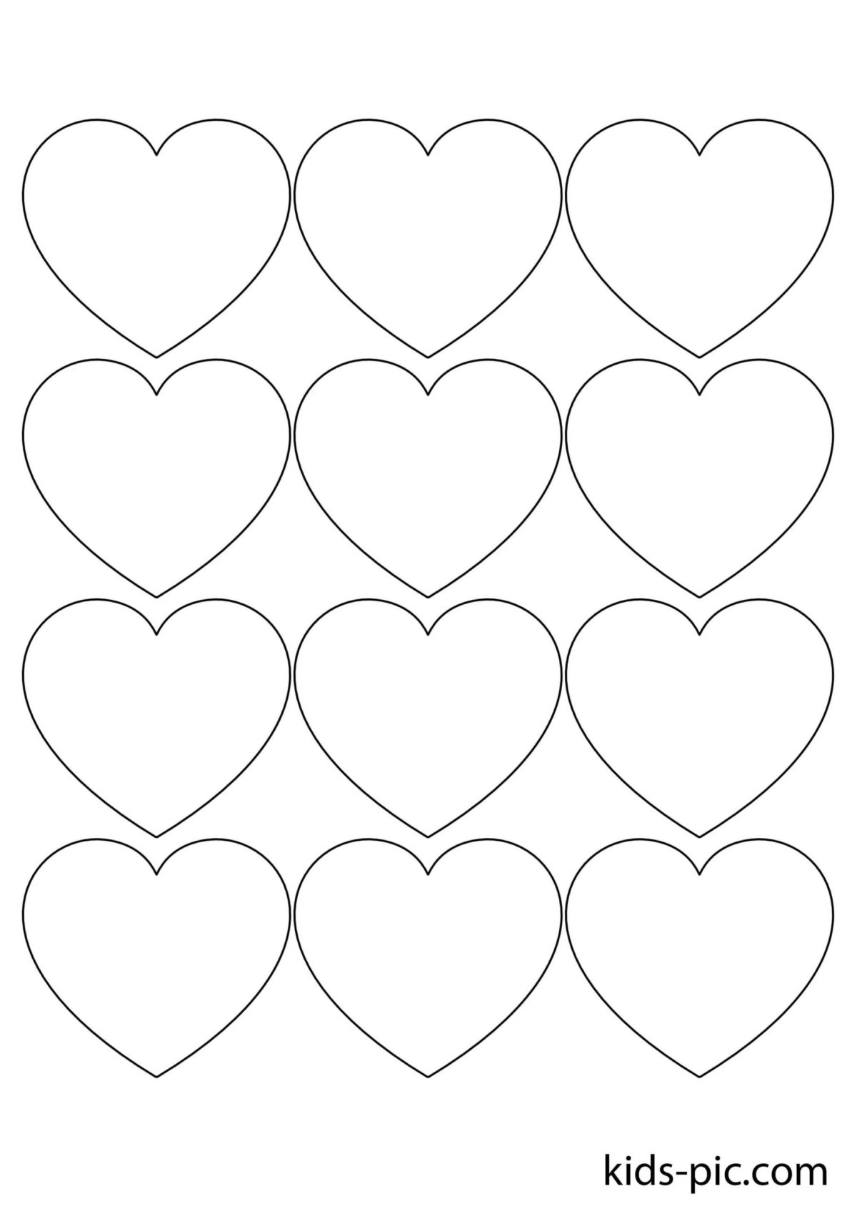 Раскраска звезды и сердечки