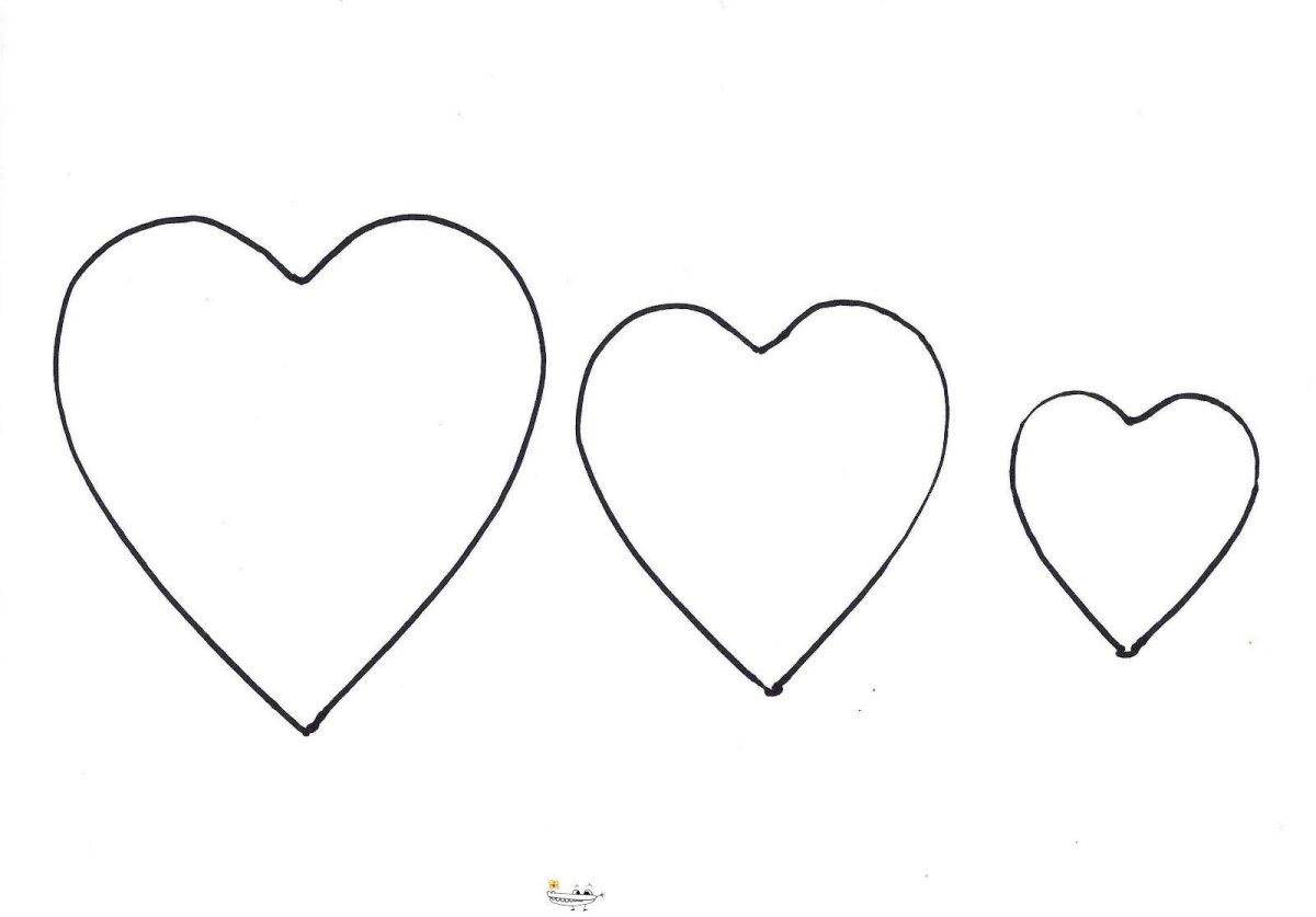 Сердечки разных размеров для вырезания
