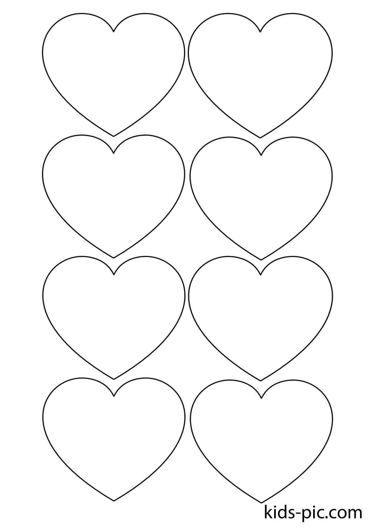 Большое сердце трафарет