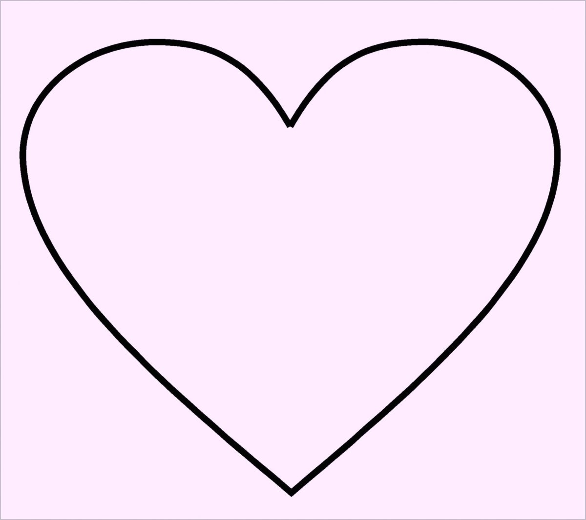 Шаблон сердечка для аппликации в детском саду
