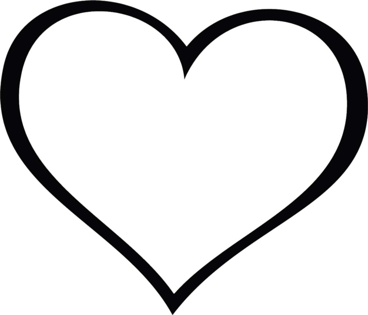 Трафареты сердечек разных размеров