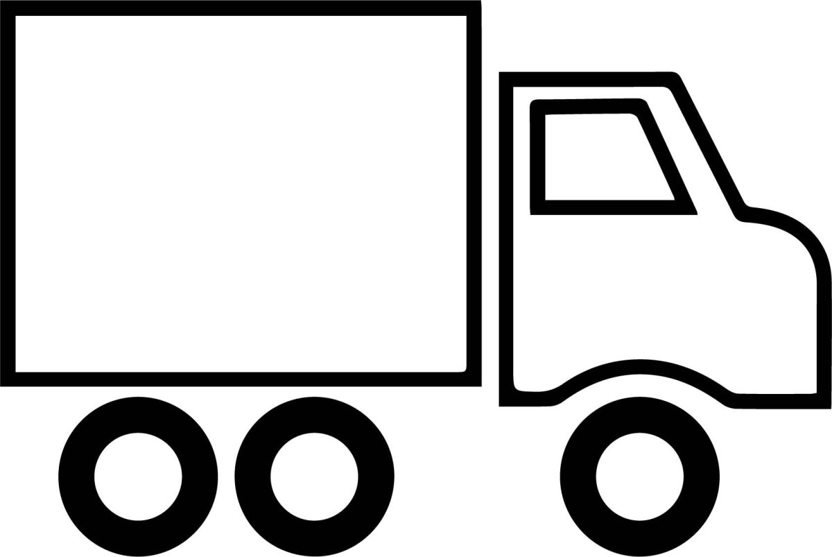 Грузовичок трафарет