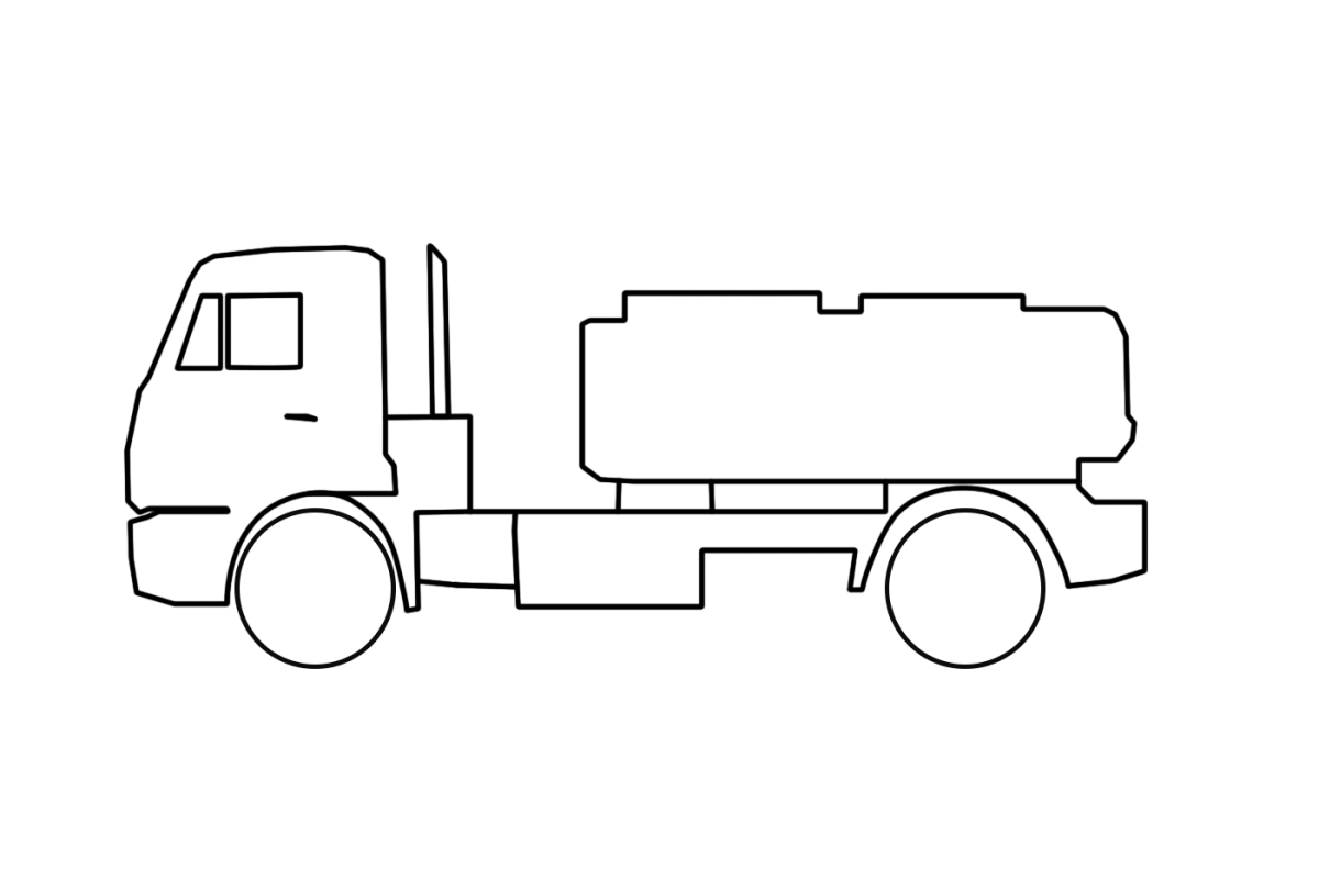 Трафарет грузовика для аппликации