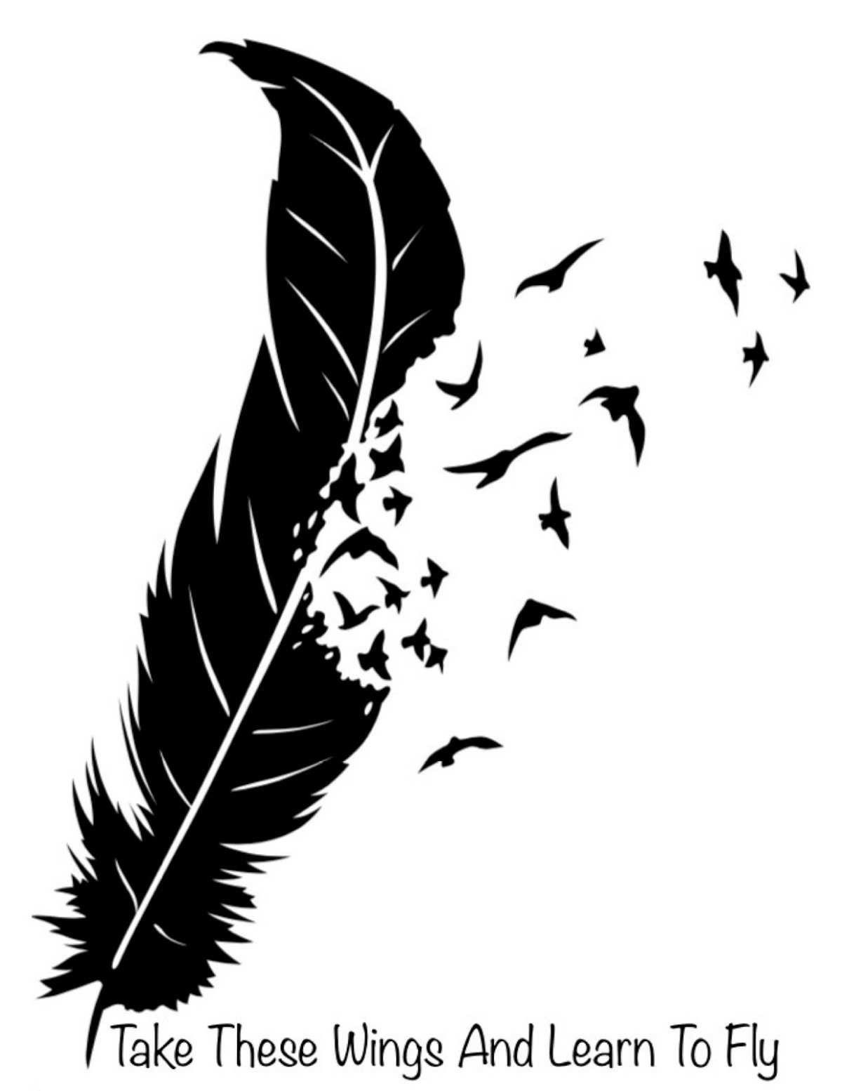 Перо силуэт