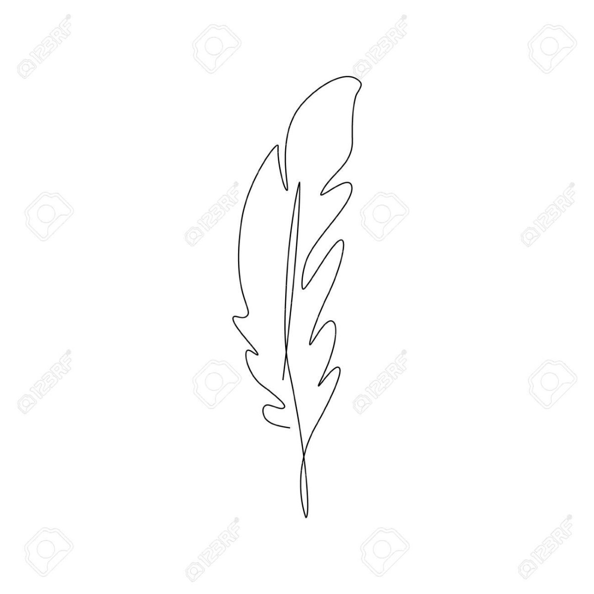 Трафарет пера для вырезания