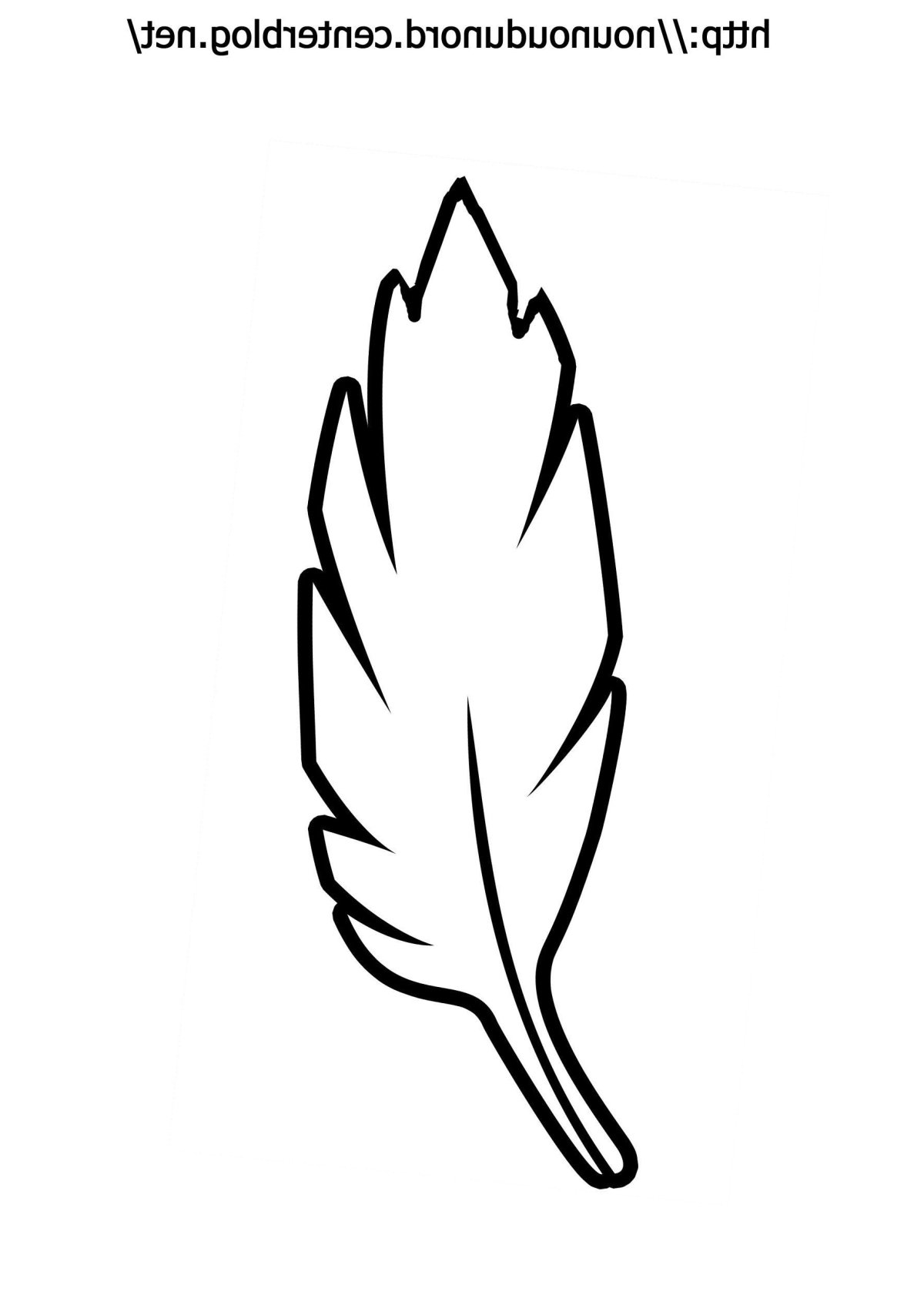 Трафарет пера для вырезания