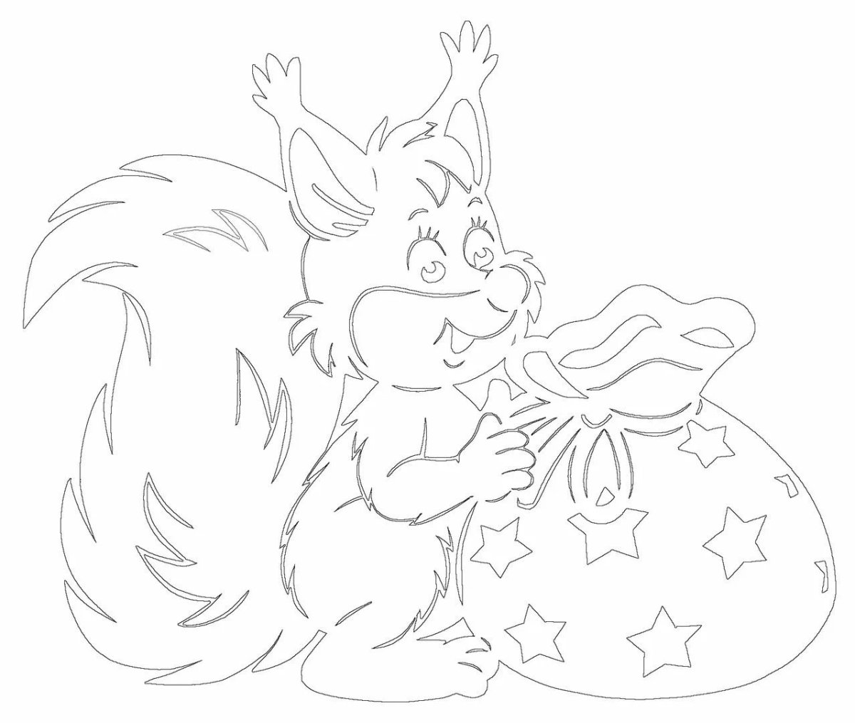 Вытанка белка на новый год