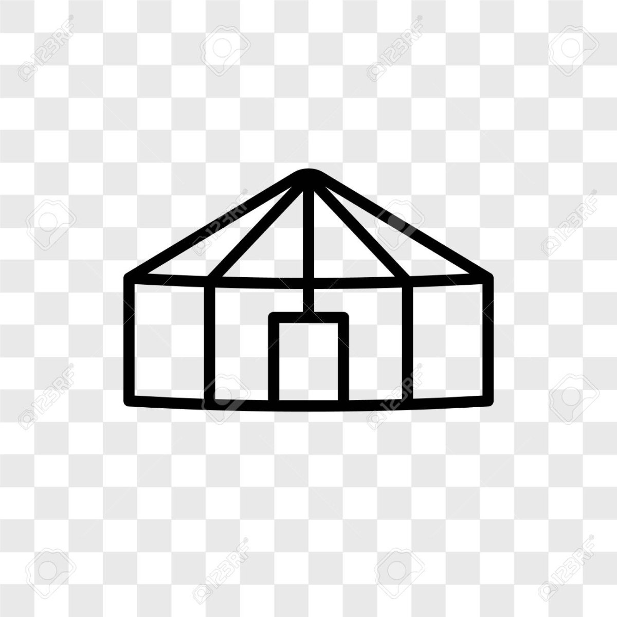 Юрта сверху иконка