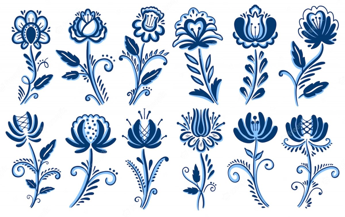 Гжельская роспись картинки