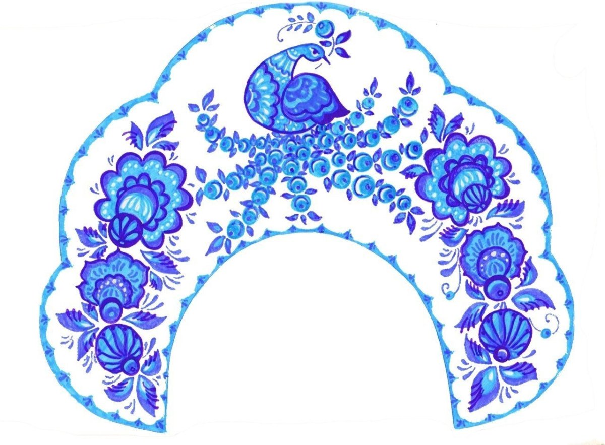 Гжель раскраска