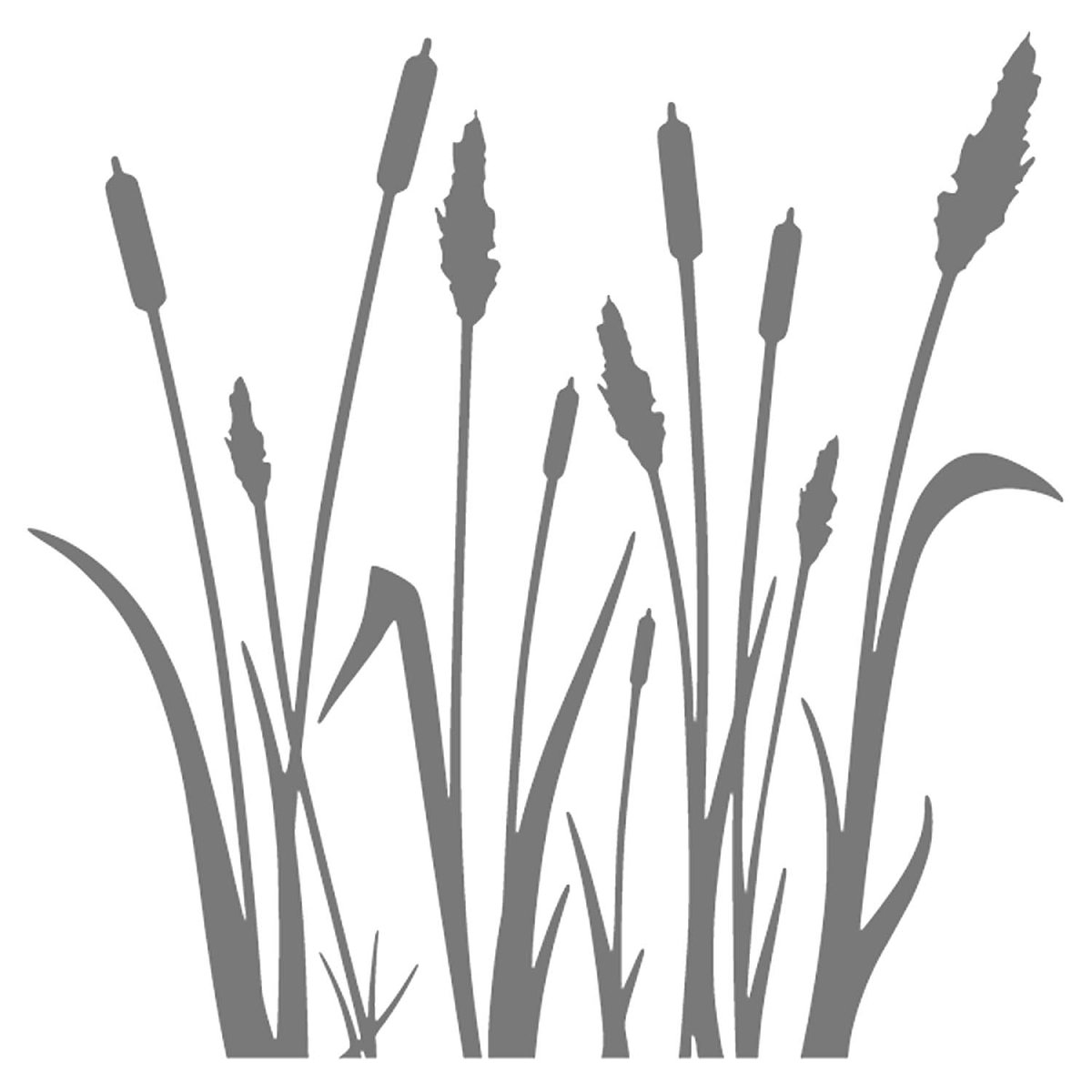 Трафарет камыша для покраски лодки