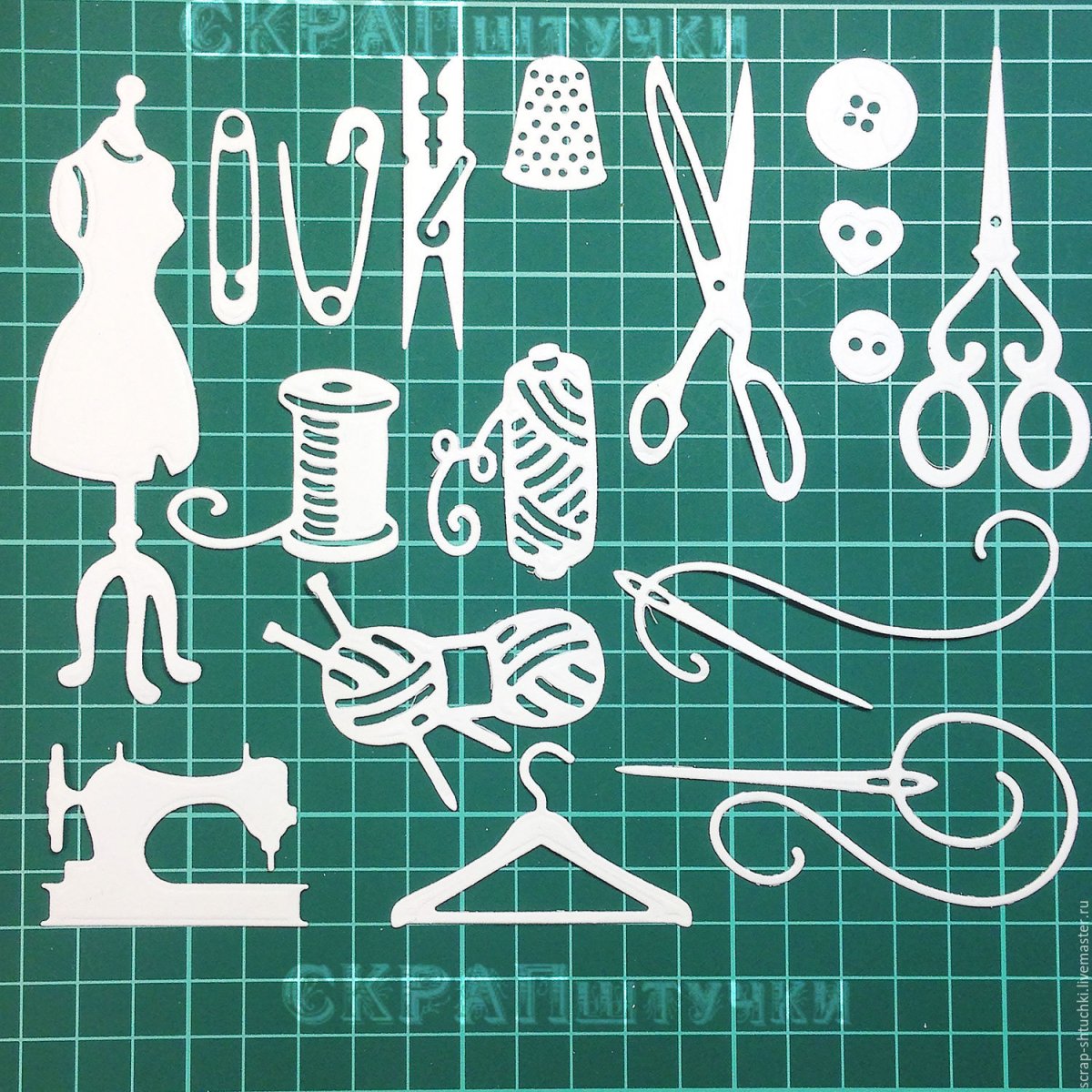Швейные принадлежности силуэт