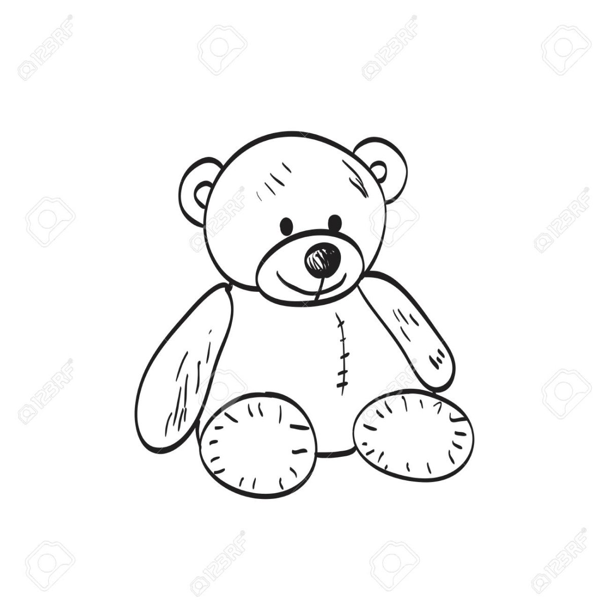 Трафарет мишка спит