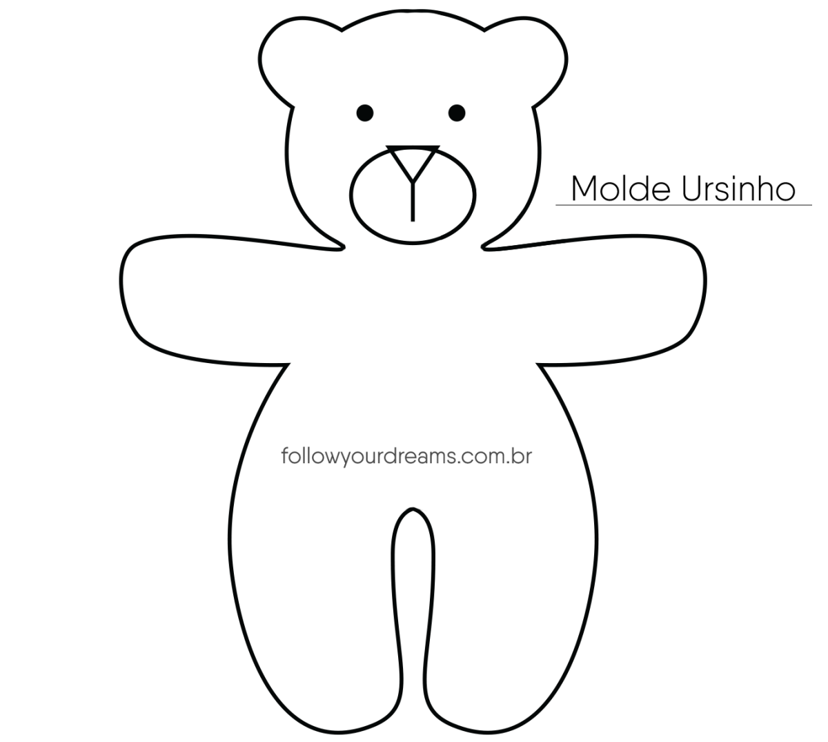 Мишка трафарет
