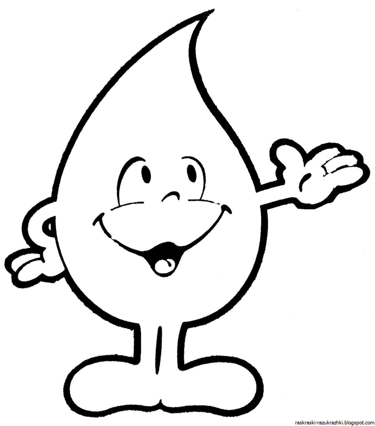 Капелька раскраска для детей