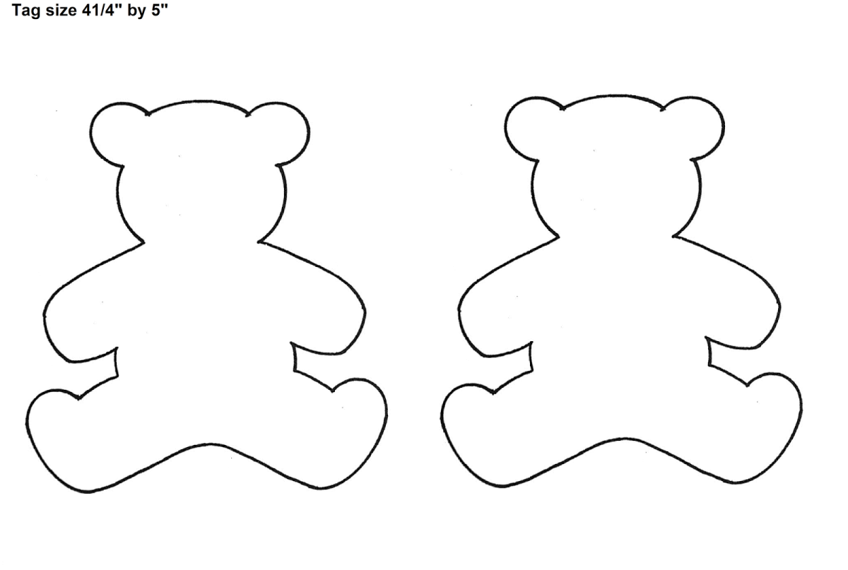 Трафарет мишки для торта