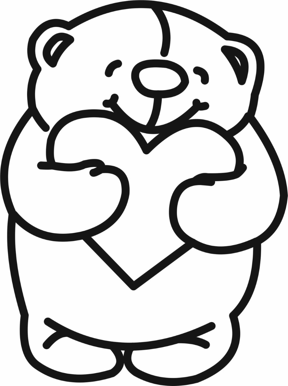 Мишка трафарет