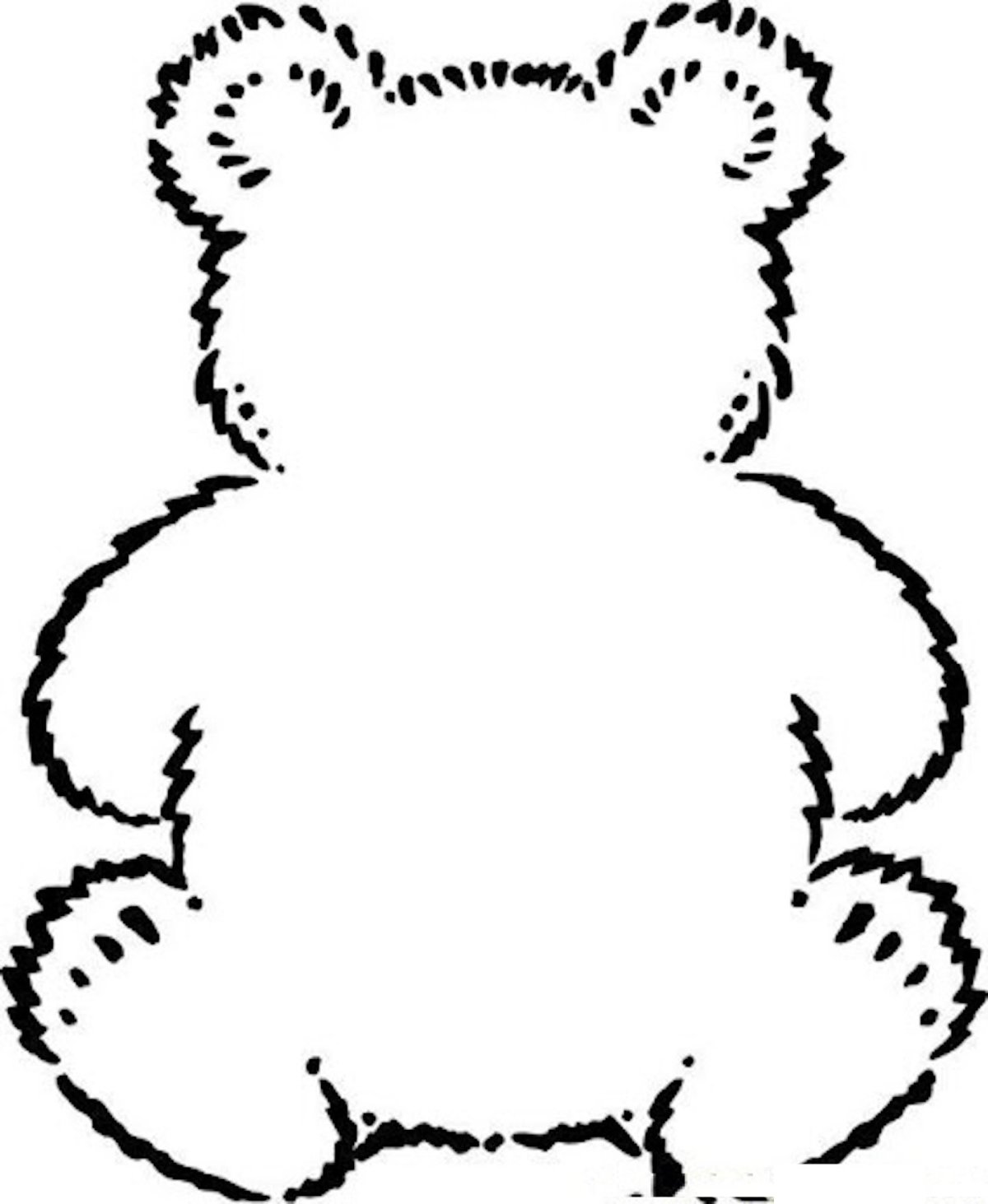 Мишка трафарет