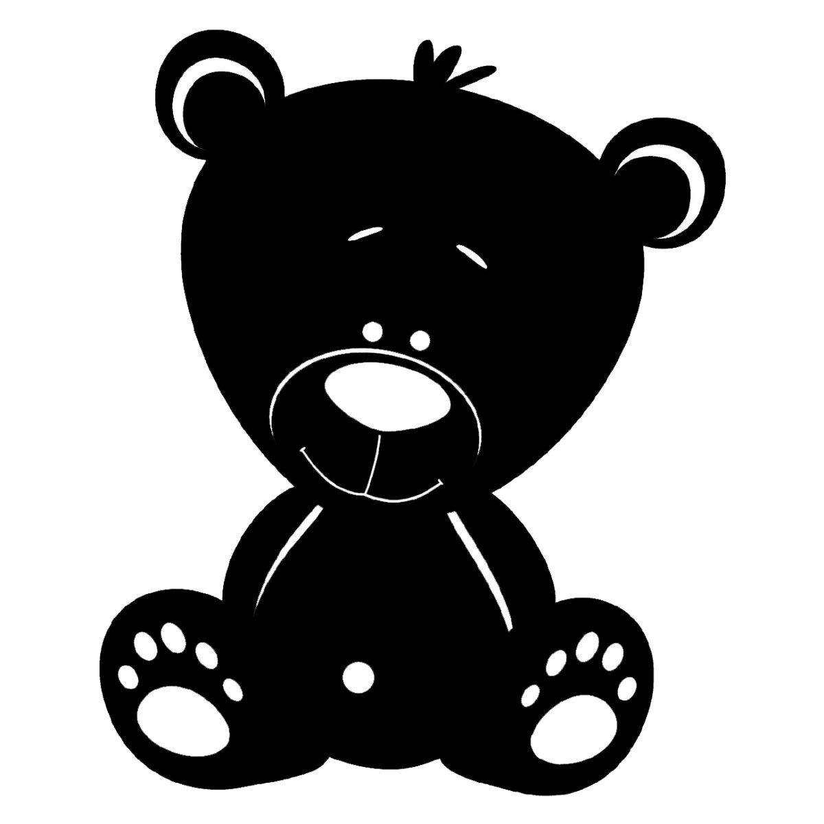 Контурный медведь на задних лапах