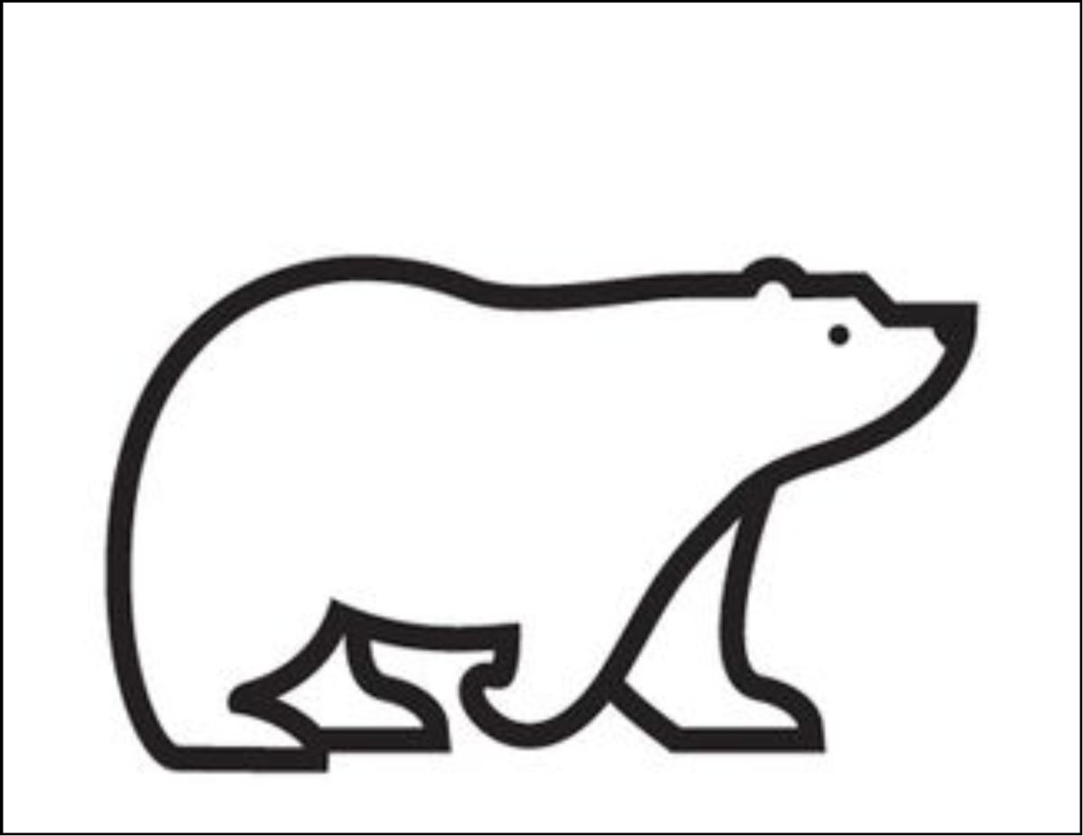 Мишка Тедди трафарет