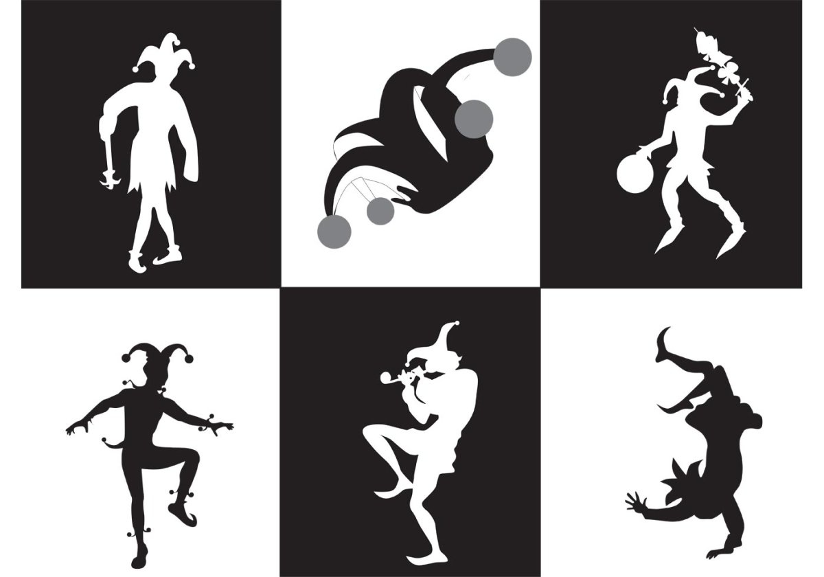 Шут трафарет