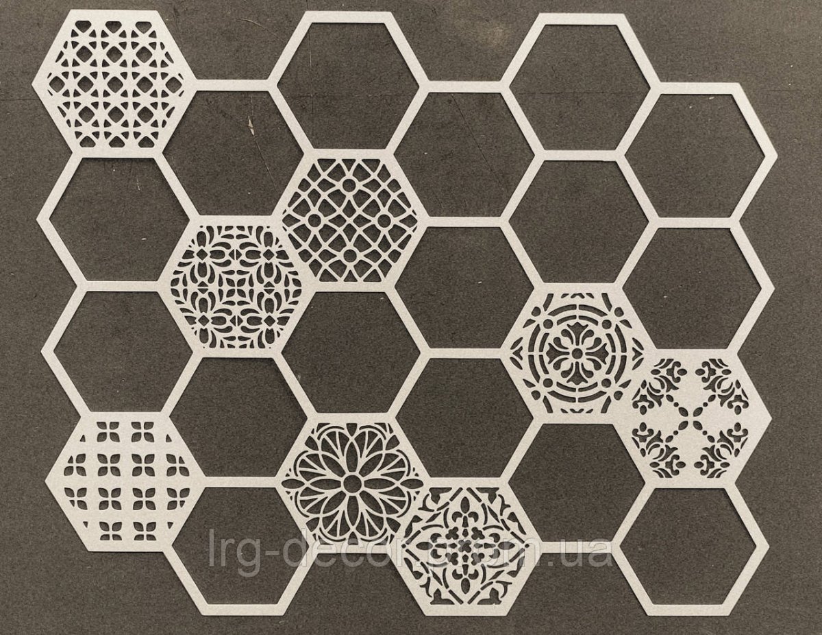 Штукатурка по трафарету соты
